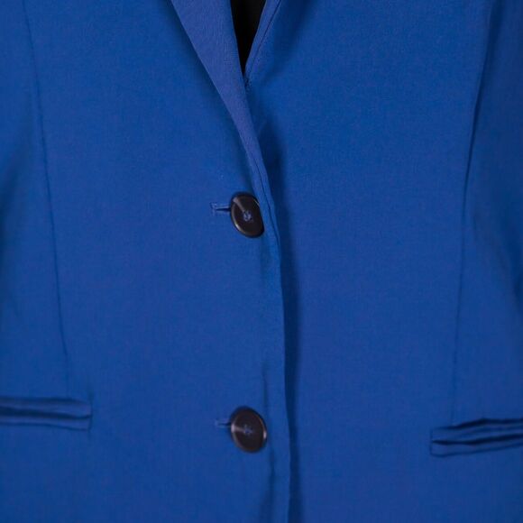 Zara Women's Blazer Blue Two Button Stretch Lined Career Work Suit Jacket XS - Picture 4 of 9